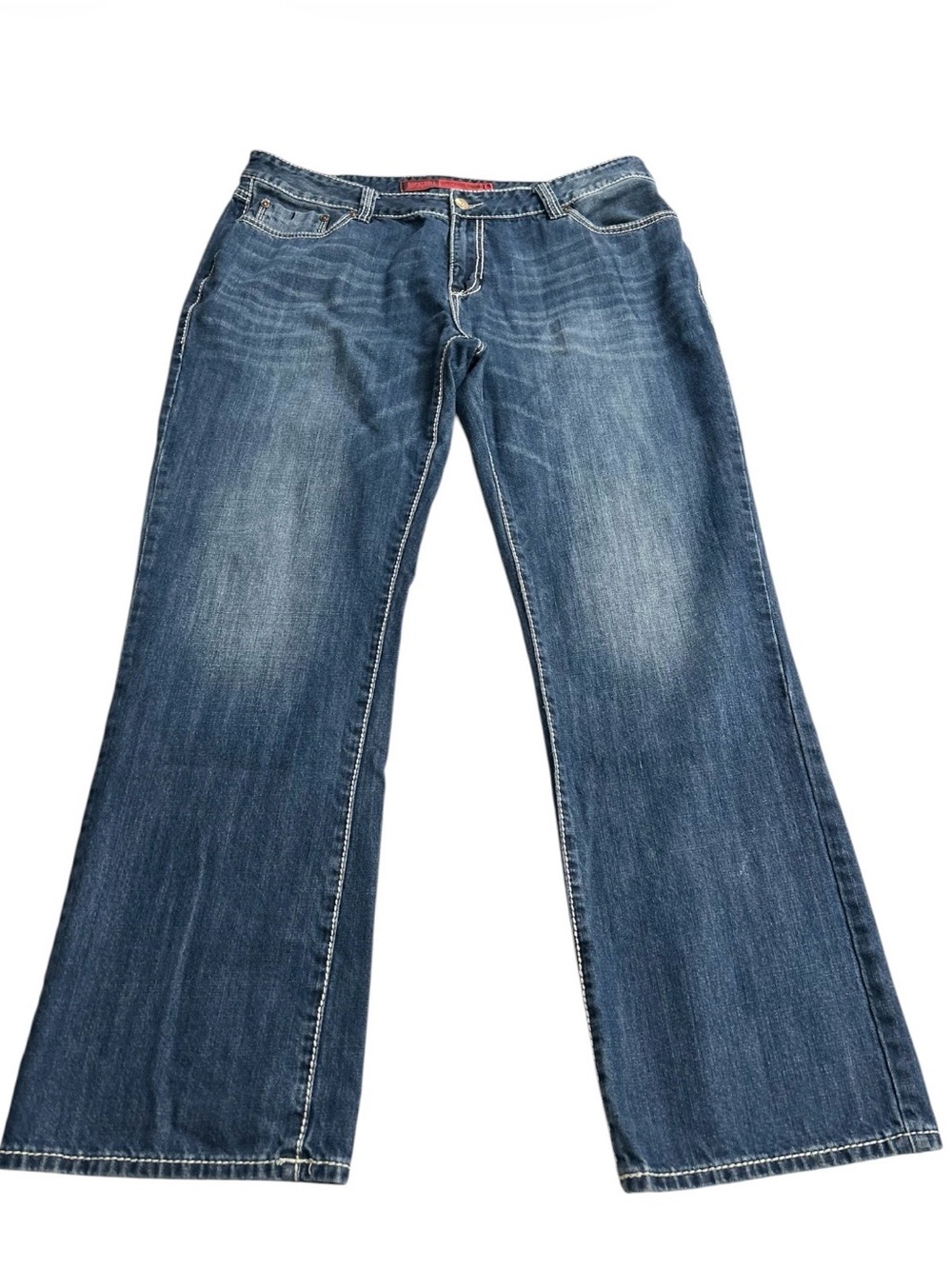 Rock&Roll Denim Men’s Jeans Double Barrel Relaxed Straight Leg  42x38 Whiskered